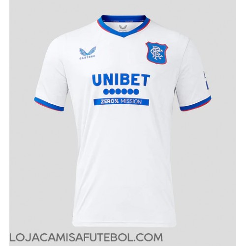 Camisa de Futebol Rangers Equipamento Secundário 2024-25 Manga Curta